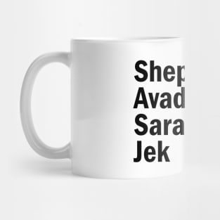 Party in Peril Season 1 Character Names Black Mug